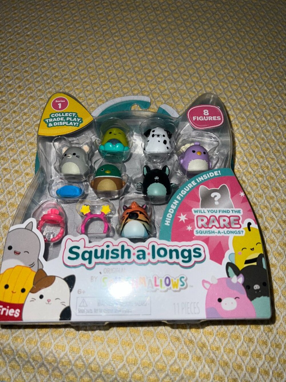 NIP Squishmallows Squish-a-longs Series 1 Set Avery Aldous 8 Figures & Ring